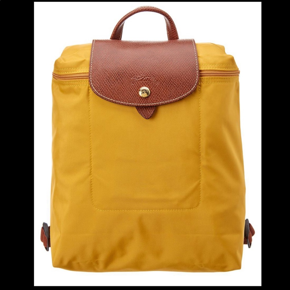 Mustard Longchamp Le Pliage Backpack
